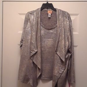 Ruby Road Gold Lame top with jacket